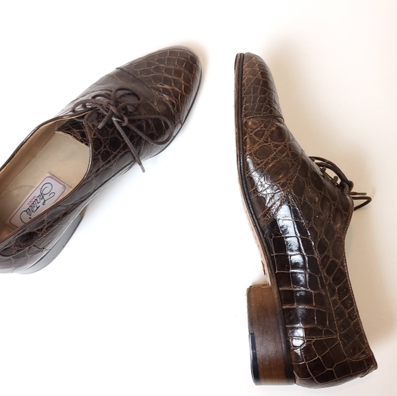 Vintage Fratelli Genuine Alligator Oxfords - Picture 3 of 13